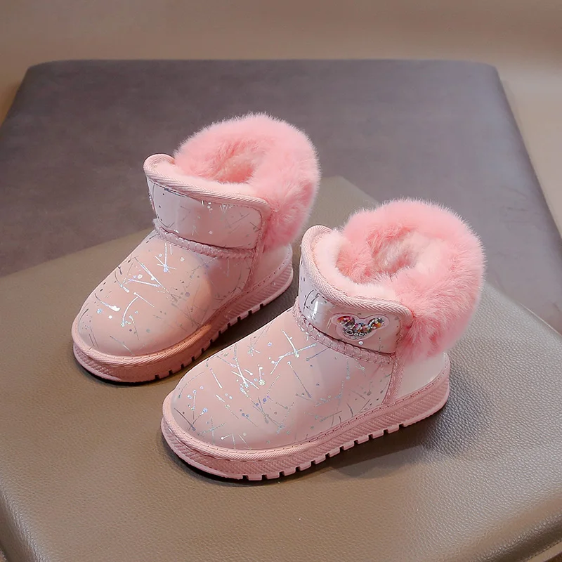 Зимние Повседневные Ботинки Для Девочек Красочные С Тотемным Каблуком На