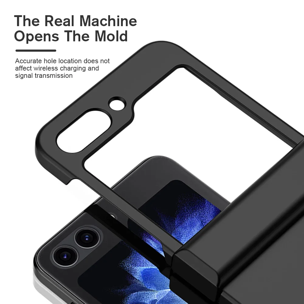 Яркий противоударный чехол с петлями на ощупь для Samsung Z Flip5 флип-чехол телефона