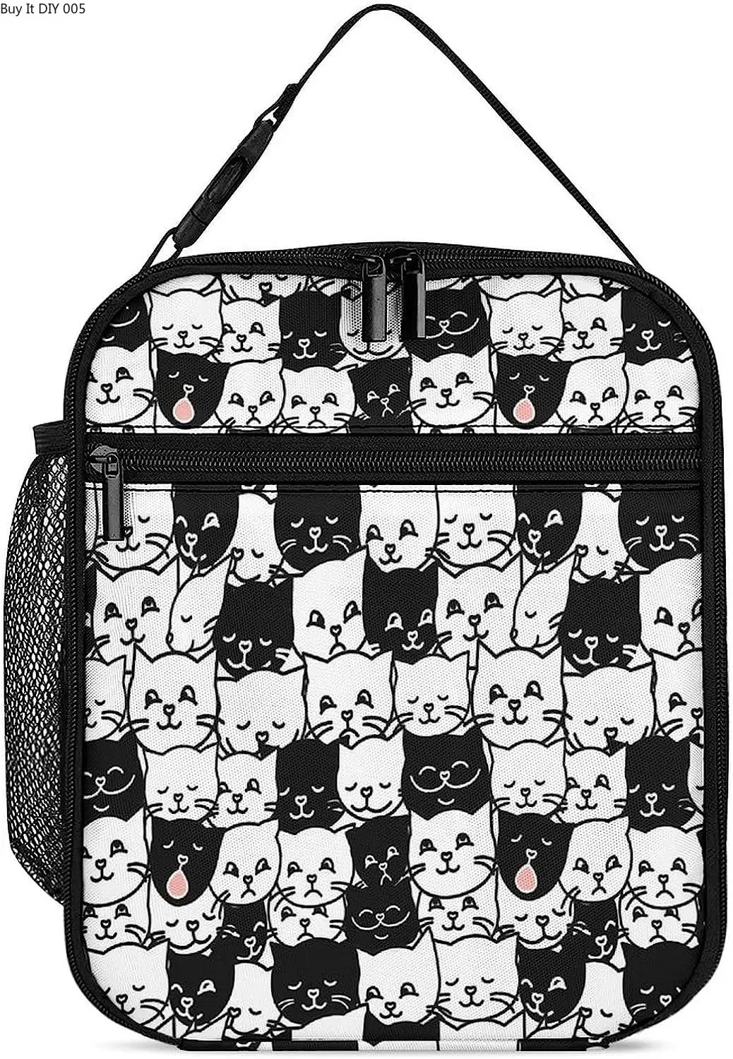 

Funny Cute Cat Kittens Insulated Lunch Bag Portable Lunchbox Cooler Tote Bag Leakproof Reusable Lunch Box
