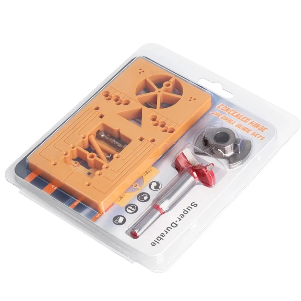 

35mm Adjustable Hinge Hole Drilling Guide Locator Set For Marking Door Cabinet Hinge Installation Woodworking Cabinet Tool