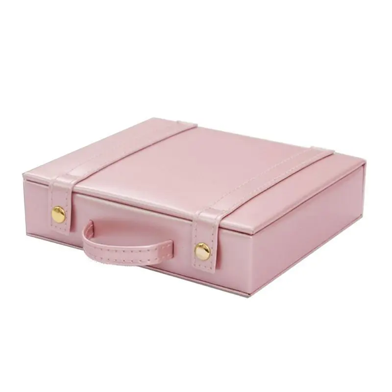 

Travel Portable Jewelry Storage Leather Jewlerying Display Holder for Rings Earrings Bracelets Watch Gift Box Y08E