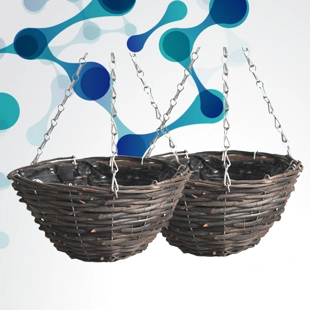 

Woven Basket Hanging Flower Vase Decorative Wall Planter Woven Basket