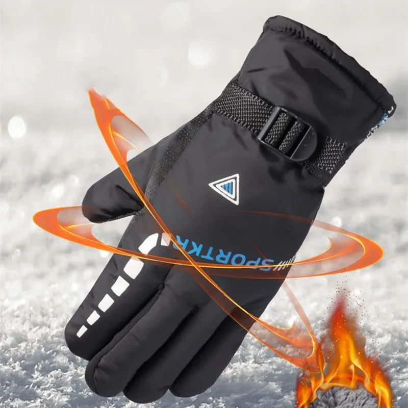

Z20 Men Winter Ski Gloves Windproof Thermal Outdoor Sport Cycling Bike Gloves Bicycle Motorcycle Hiking Camping Hand Warm Gloves