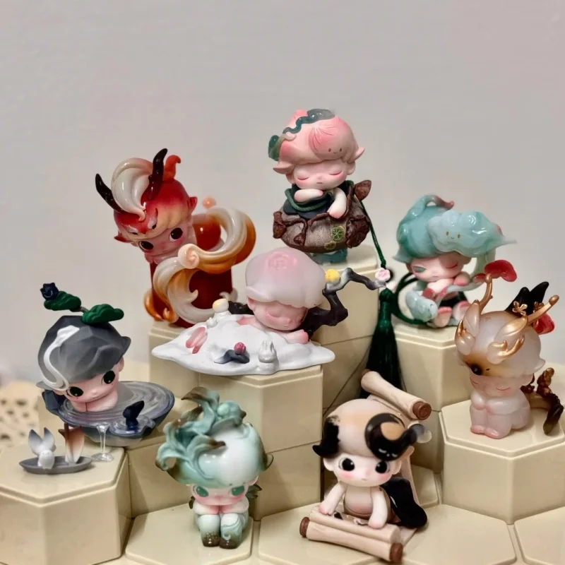 DIMOO слепая коробка фигурки в древнем китайском стиле Luo Jiujiu