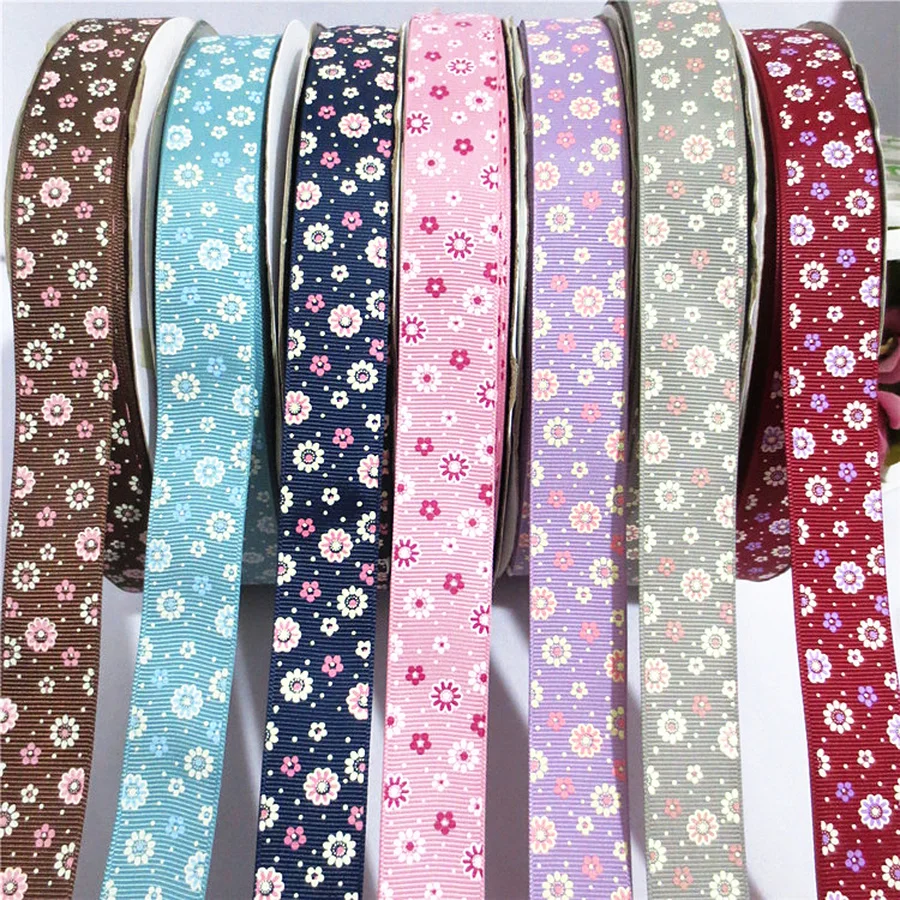 

25/40mm Sunflower Small Flower Thread Ribbon DIY Handmade Hair Ornament Bowknot Clothing Decoration Material 513