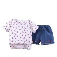 new summer baby girls clothes suit children fashion cute t shirt shorts 2pcssets toddler casual costume infant kids tracksuits