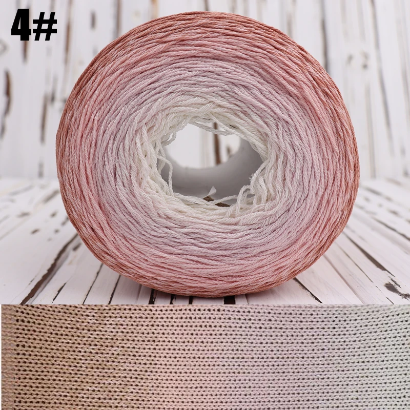 1000 Meters Rainbow Segment Dyed Summer Natural Flax Yarn 6 Strand DIY Knitting Baby Sweater Hat Cappa Knit Shirt |