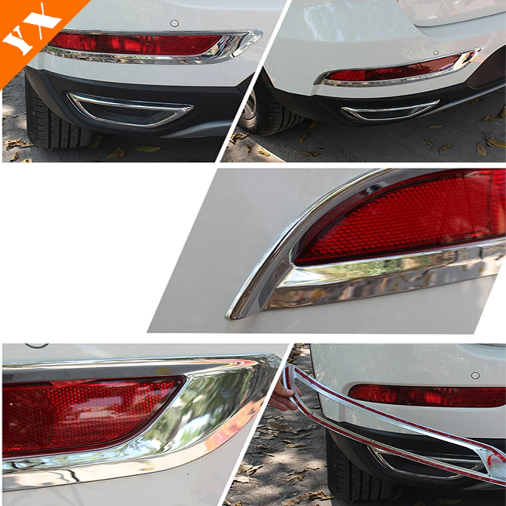 

For Trumpchi GS4 2020-2023 ABS Chrome Rear Fog /Front Fog Light Lamps Cover Trim Sticker Accessories