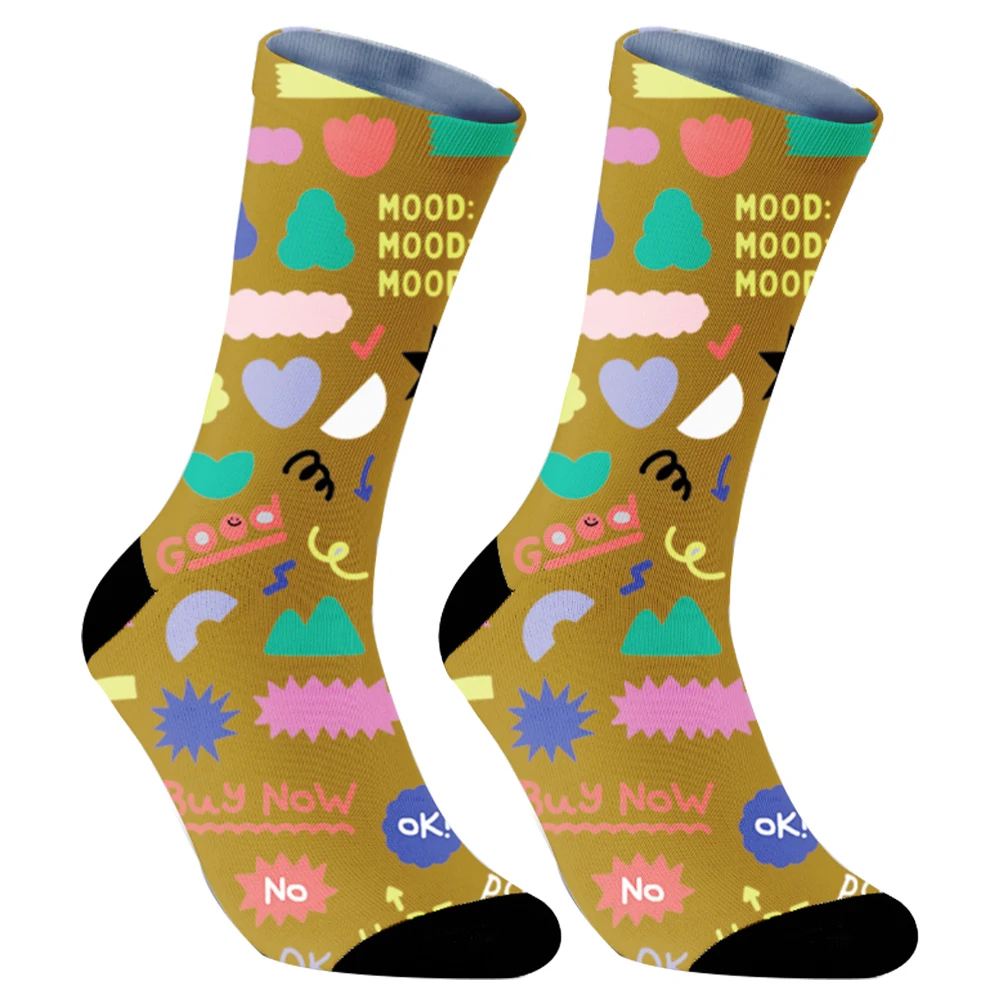 Забавные носки новинка 2024 Осень-зима ретро художественная роспись всемирно