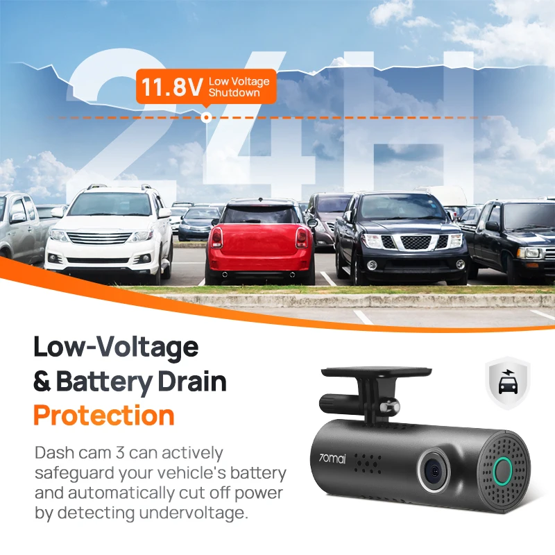 70mai M200 1080P HDR ночное видение английское голосовое управление WIFI APP Connect поддержка 24H