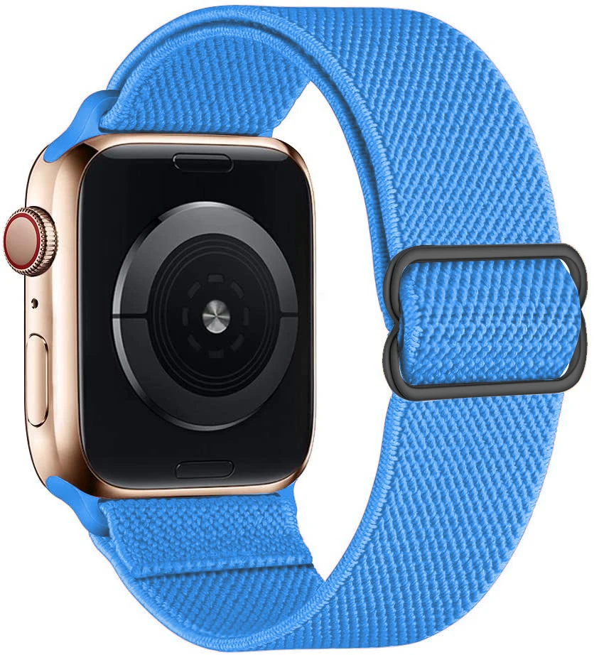 

Nylon solo Loop Strap for Apple watch band 44mm 40mm 38mm 42mm Adjustable Elastic Scrunchie bracelet correa iWatch 6 5 4 3 2 se