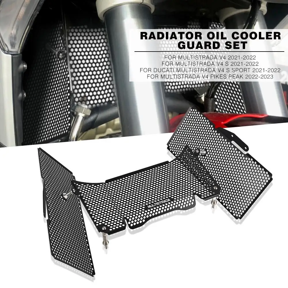 

For Ducati Multistrada V4 S Sport Motorcycle Radiator Grille Guard Protector Cover Oil Cooler Guard Multistrada V4 Pikes Peak