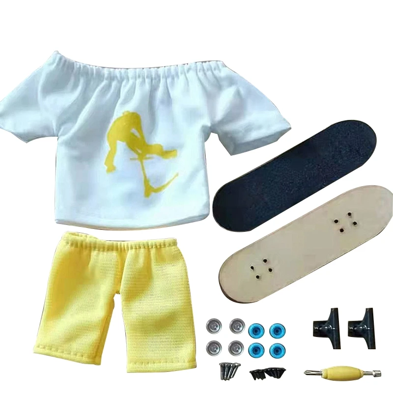 

Easy Assembly Finger Skateboard Toy w/ Screws Clothing Teenager Fidget Gadget