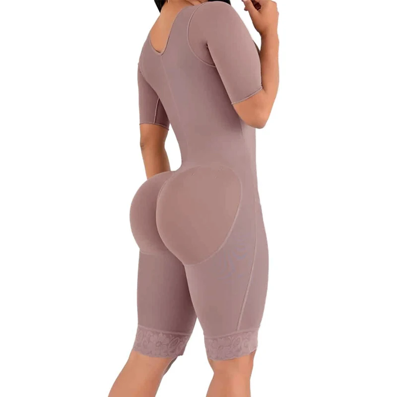 One-Piece Compression Girdle with Brooch Sleeves