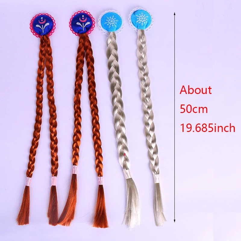 Парик для косплея принцессы девочек очаровательный с белыми и каштановыми