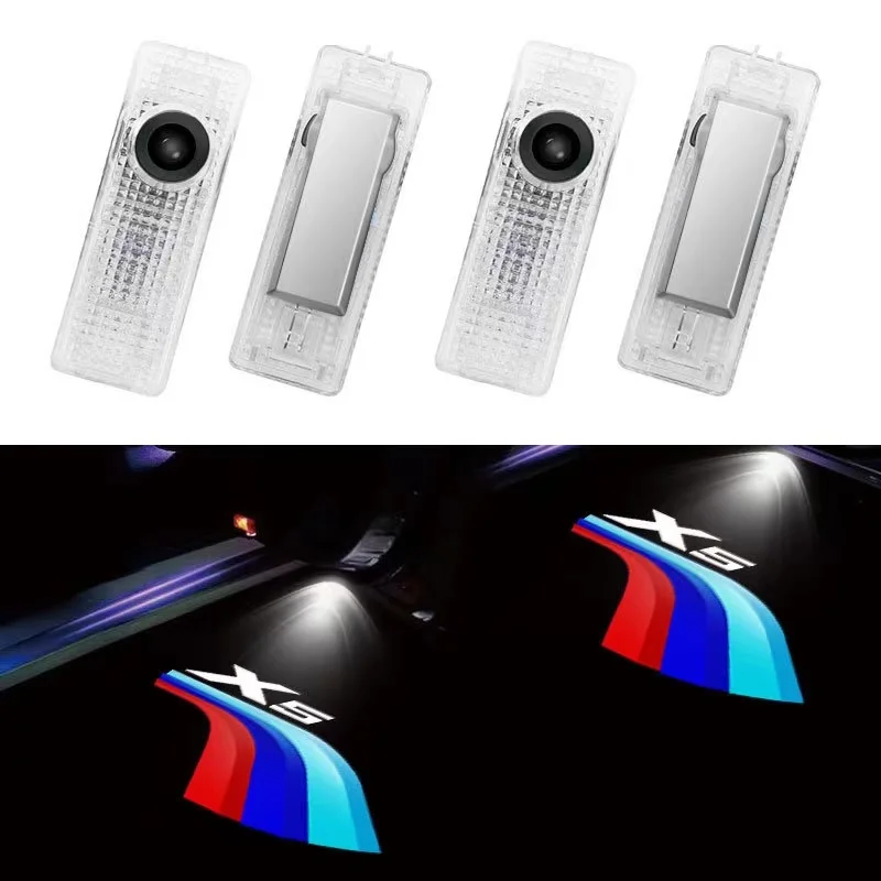 

2pcs for X5 5 Series F10 E60 E61 E39 Atmosphere Lamp Car Led Door Welcome Lights Performance Logo Projector Auto Accessories