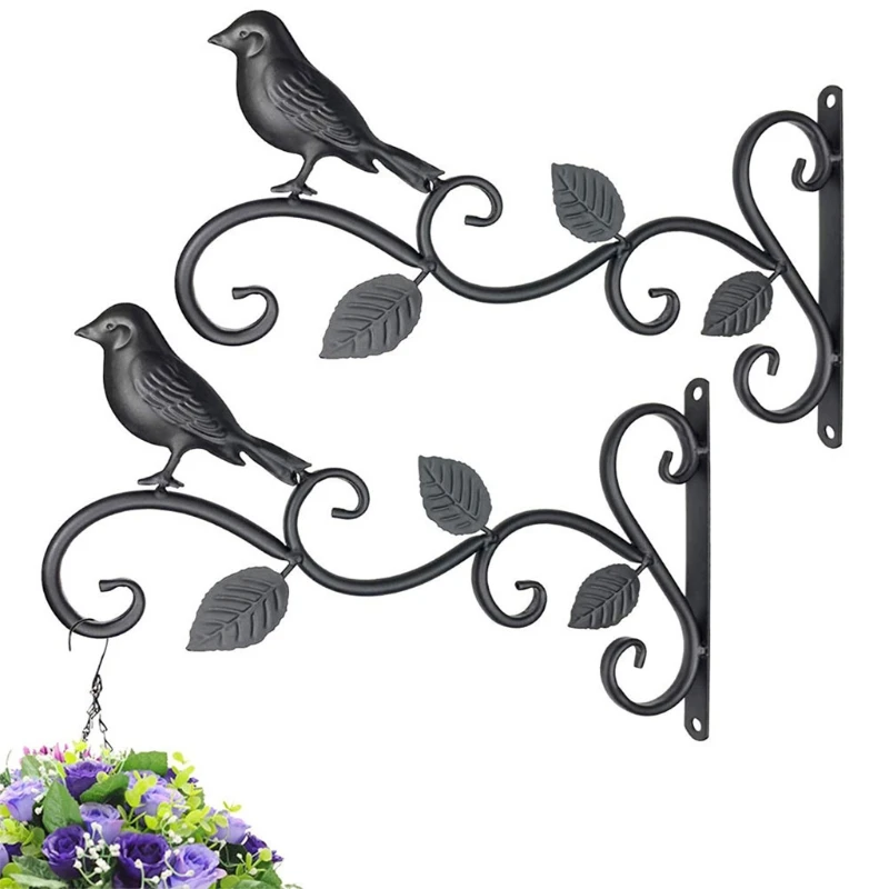 

Iron Hanging Bracket Wall Hook Plant Hanger for Bird Feeder Lanterns Wind Chime