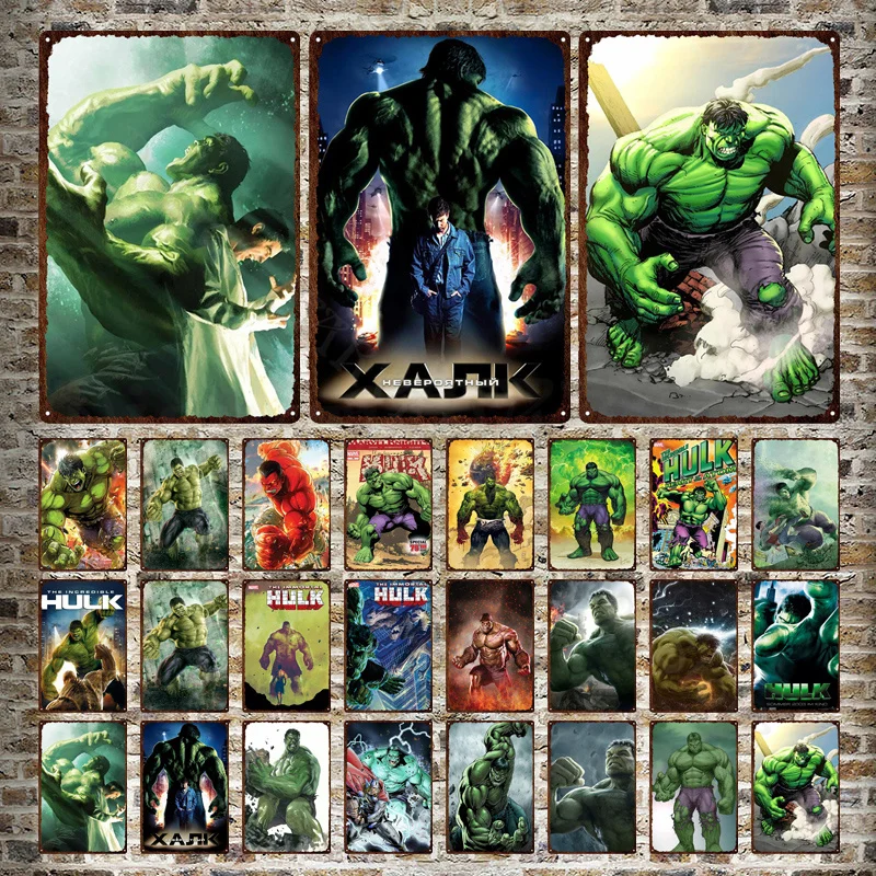 

Металлический знак Халка из фильма Marvel, искусственное украшение для дома в стиле ретро, мужская пещера для паба, бара, клуба, картина из Рона