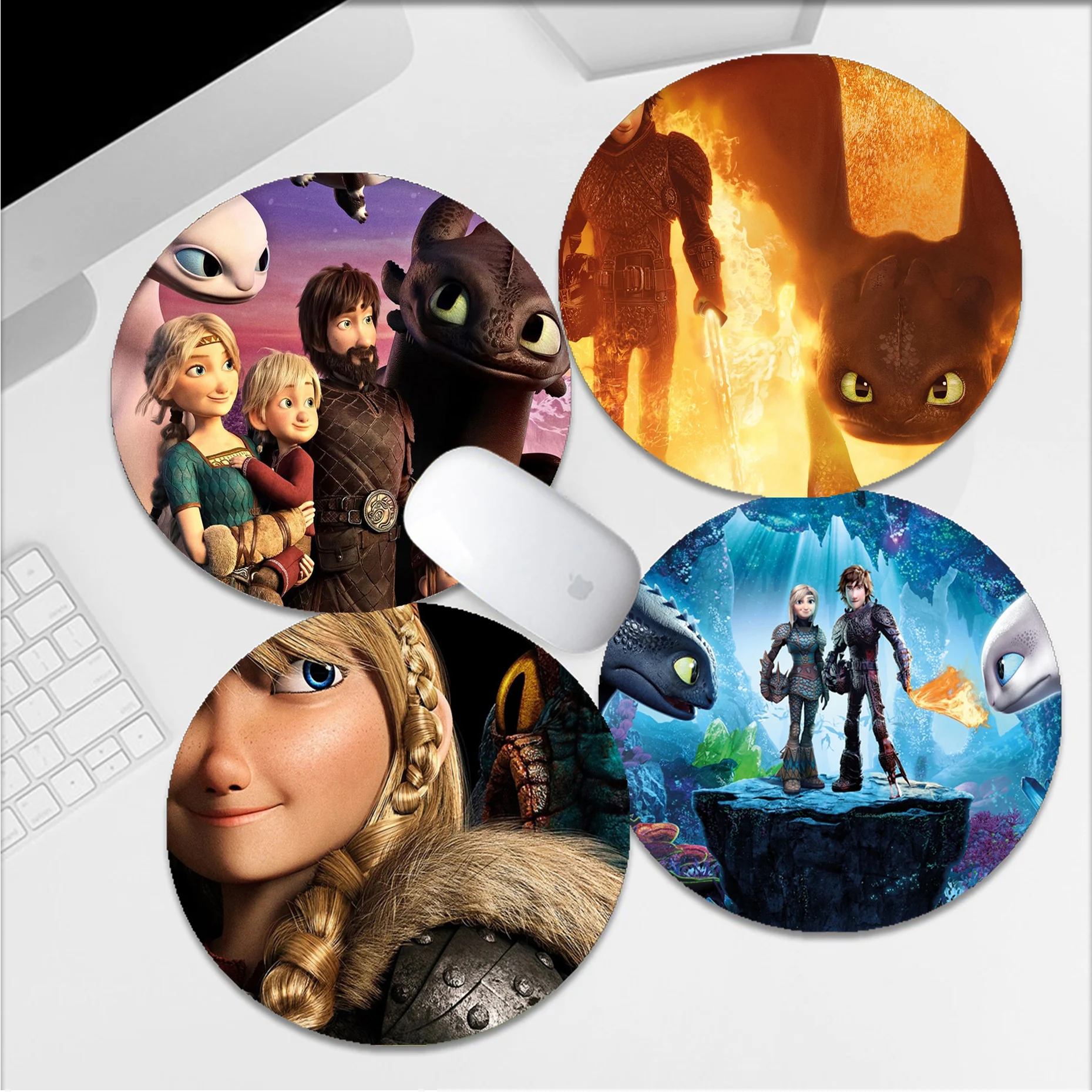 

T-train-Dragon Mousepad Round Custom Skin Office Computer Desk Mat Table Keyboard Big Mouse Pad Laptop Cushion Non-slip Office