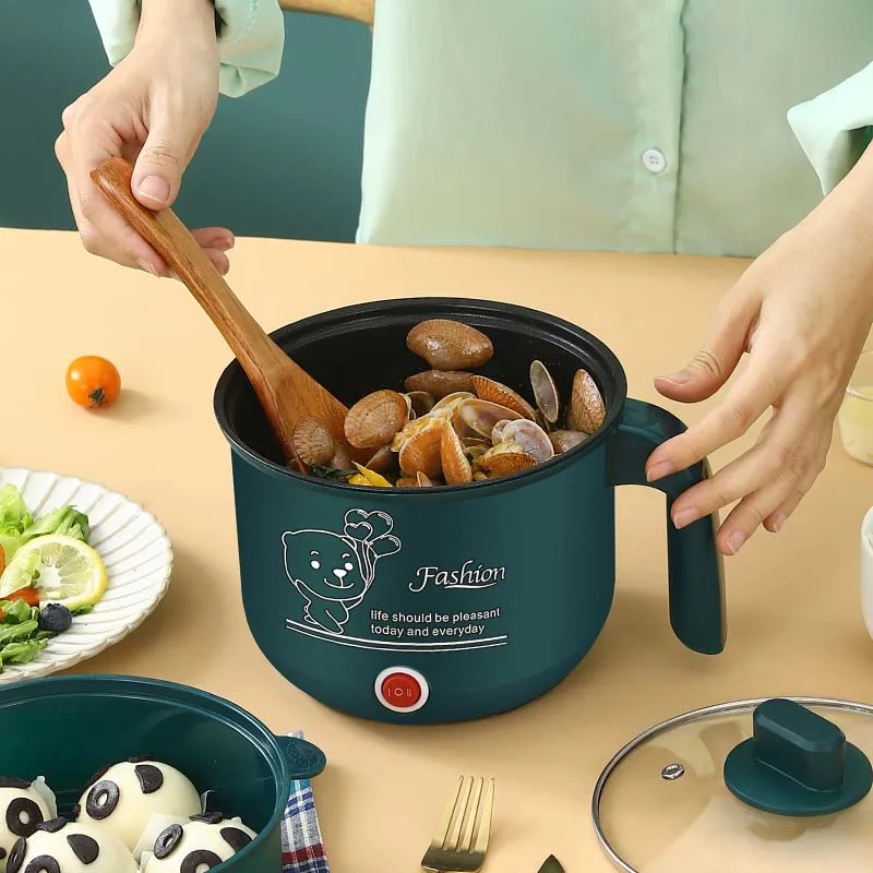 

Multifunction Kitchen 220V Electric CookMachine 1-2 People Hot Pot Nonstick Pan Electric Rice Cooker SingleDouble Laye Steamer