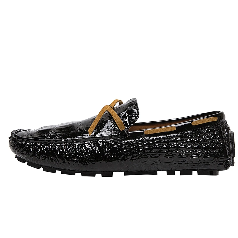 Кожаные мужские повседневные лоферы летние топ-сайдеры слипоны на плоской