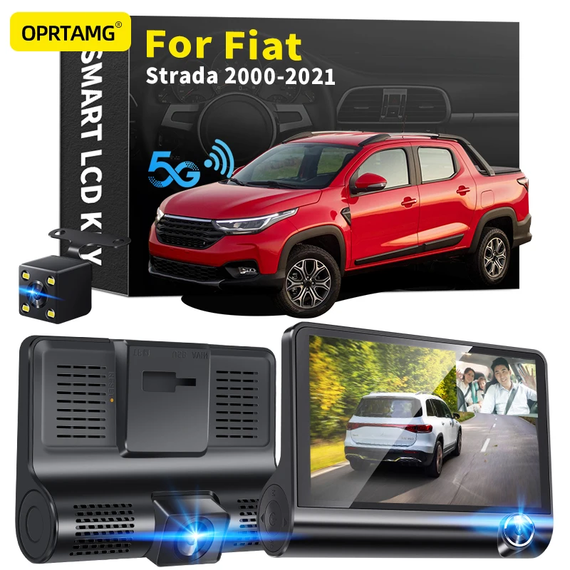 

OPRTAMG Dash Cam 540C6 Car DVR 3 Cameras Lens 4.0 Inch 1080P dashcam For Fiat Strada 1994 1995 1996-2018 2019 2020 2021 2022