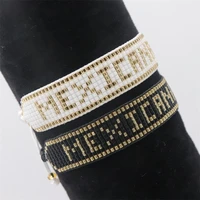 bluestar hot sale mexican letter bracelet gift pulseras jewelry miyuki beads bracelets handmade woven accessories drop shipping