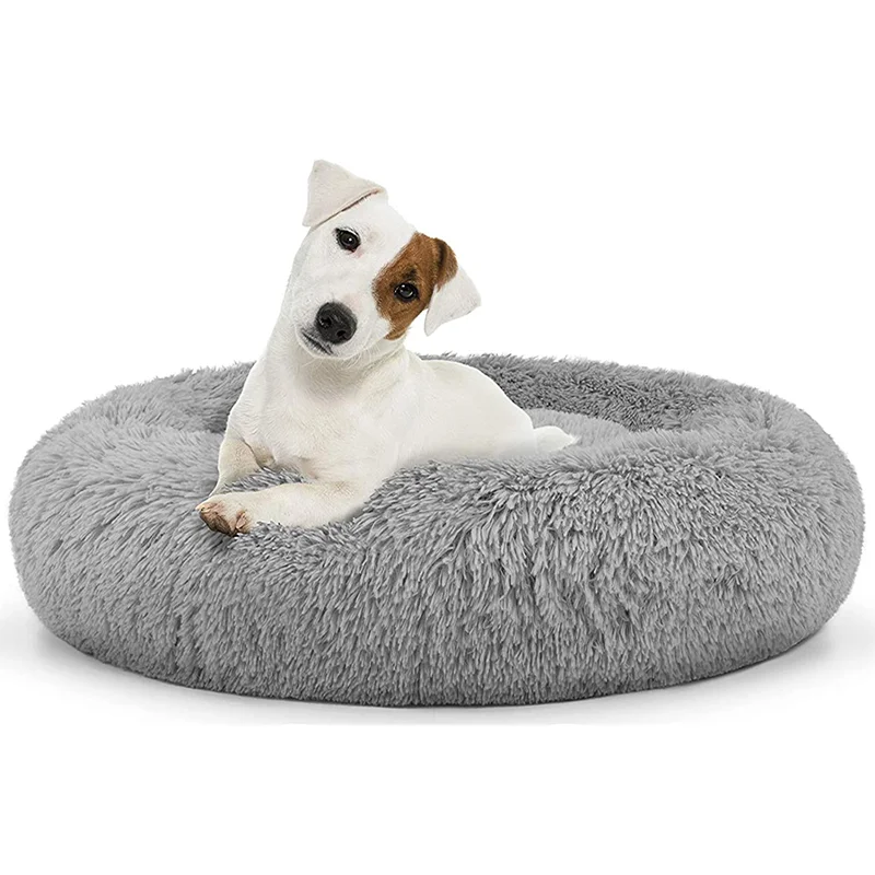 

Pet Dog Bed Super Soft Kennel Round Fluffy Cat House Warm Indoor Comfortable Sleeping Cushion Mat Sofa Washable Puppy Long Plush