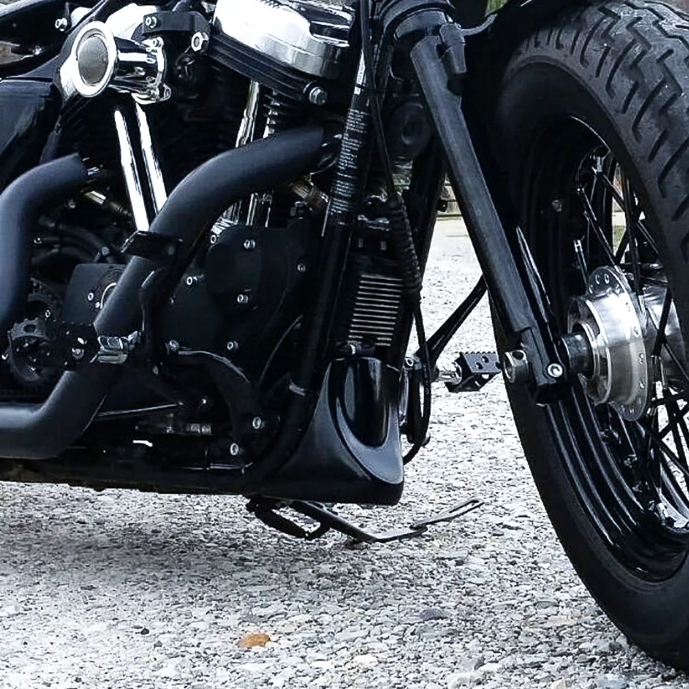 Мотоциклетное брызговик глянцевый черный нижний передний спойлер на подбородок