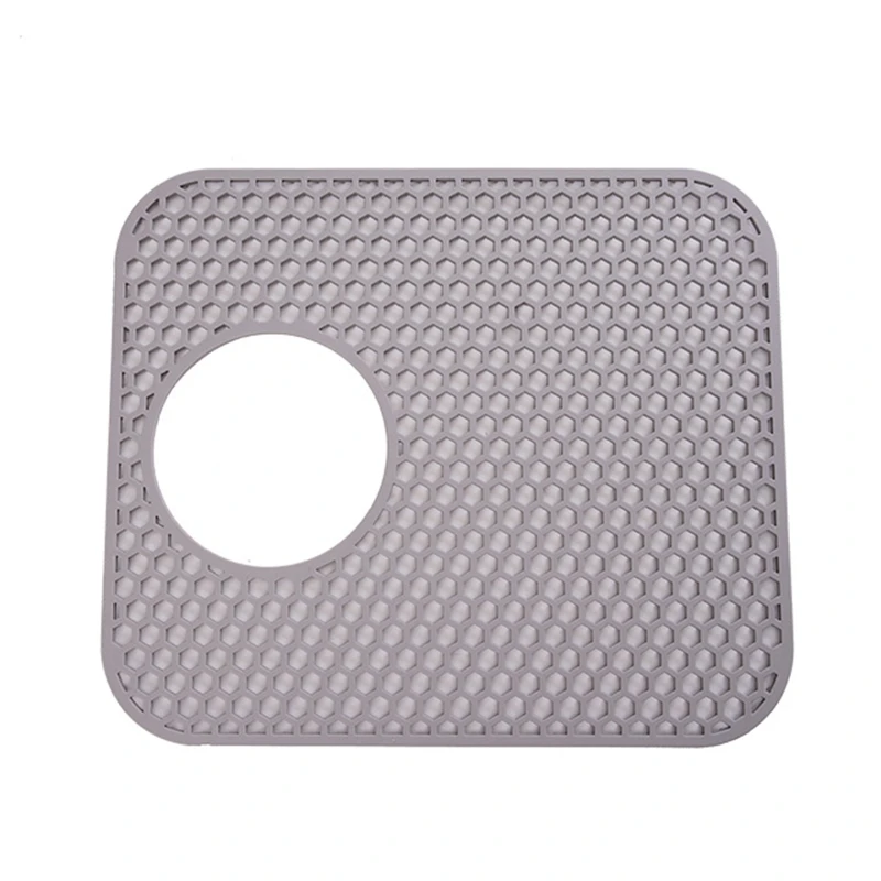 

Sink Protector Mat Silicone Hollow Insulation Pad Sink Splash Guard Faucet Absorbent Mat Protect Surfaces and Dishes