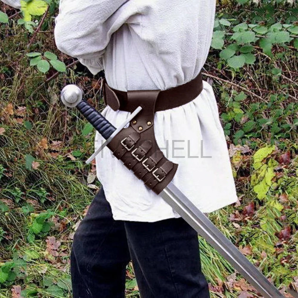 

Men Medieval Cosplay Viking Sword Belt Sheath Scabbard Holder Pirate Knight Costume Props Katana Rapier Strap Holster Frog