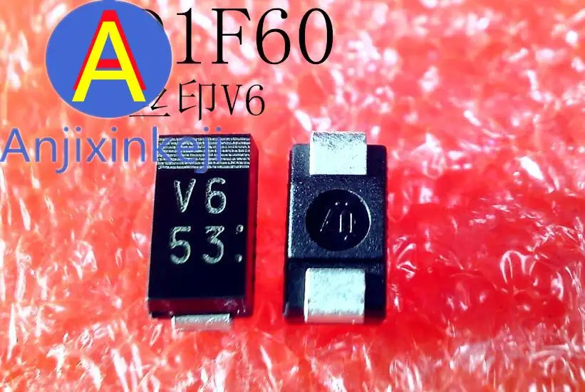 

10pcs 100% orginal new D1F60 Silkscreen V6 DO-214AC SMA Patch