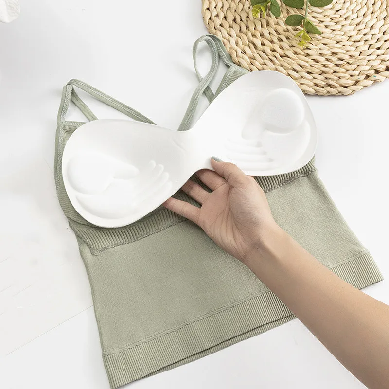 Women Cotton Underwear Push Up Bra Sexy Top Women Suspender Tank Up Fashion Solid Color Lingerie Female Soft Top Brassreie