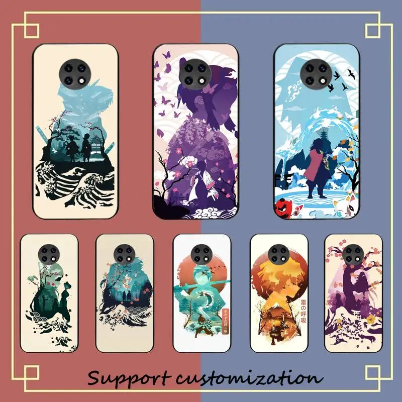 

RuiCaiCa Anime Demon Slayer Phone Case For Xiaomi Redmi Note 8A 7 5 Note 8pro 8T 9Pro TPU Coque for note 6pro Funda Capa