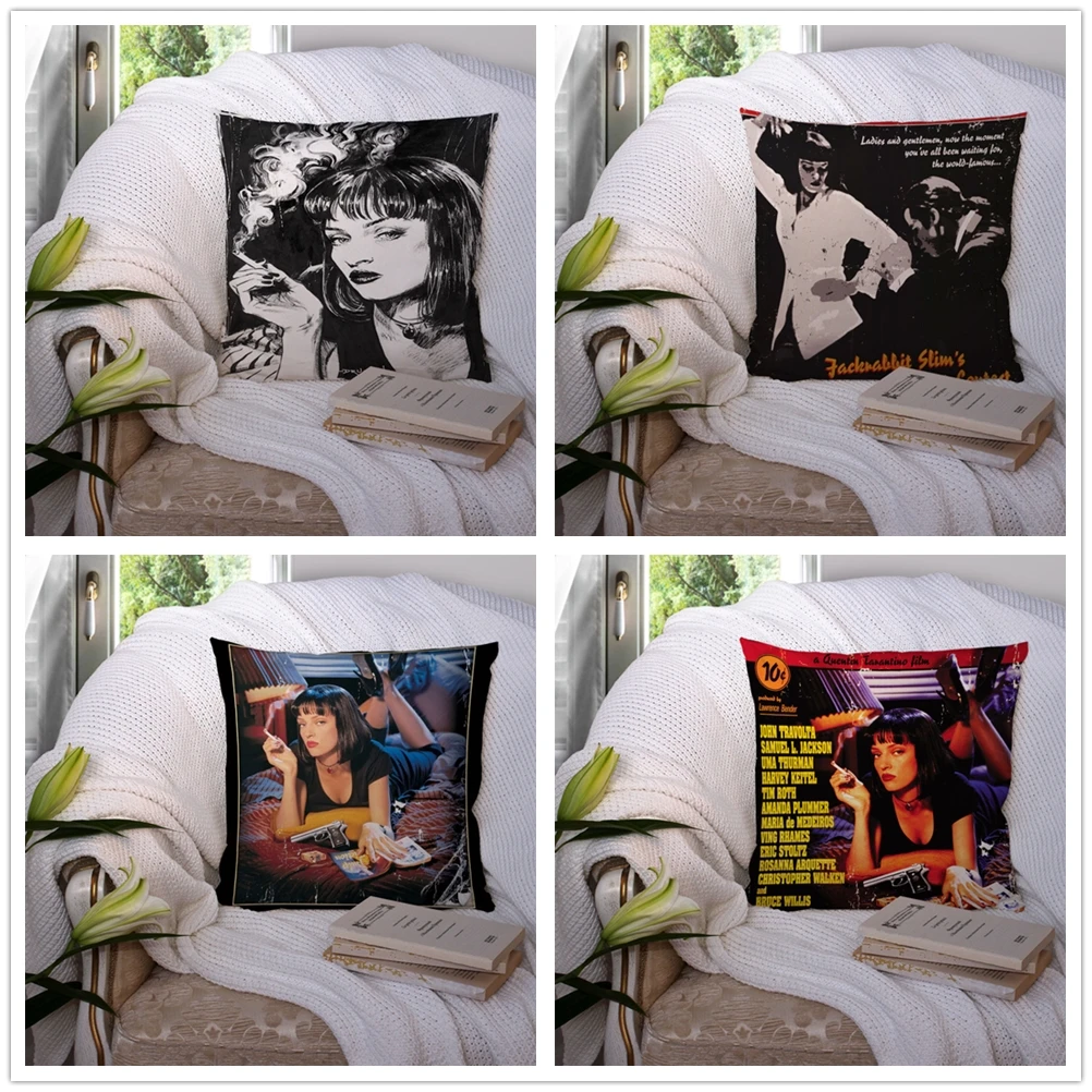 

Custom Pulp Fiction Pillowcase Cushion Cover Home Decor Hotel Car Seat Backrest Sofa Pillow Case 220119-2
