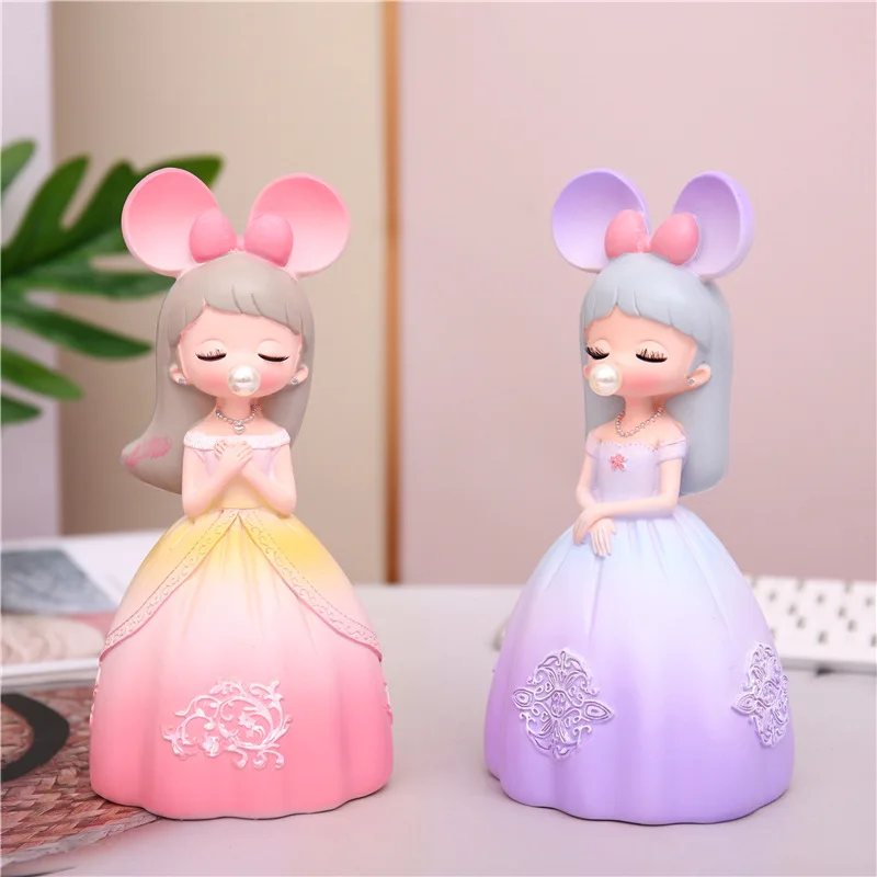 

Antler Bubble Girls Ornaments Creative Resin Car Bake Cake Ornaments Craft Gifts Miniature Furnishing Articles Home Decoration