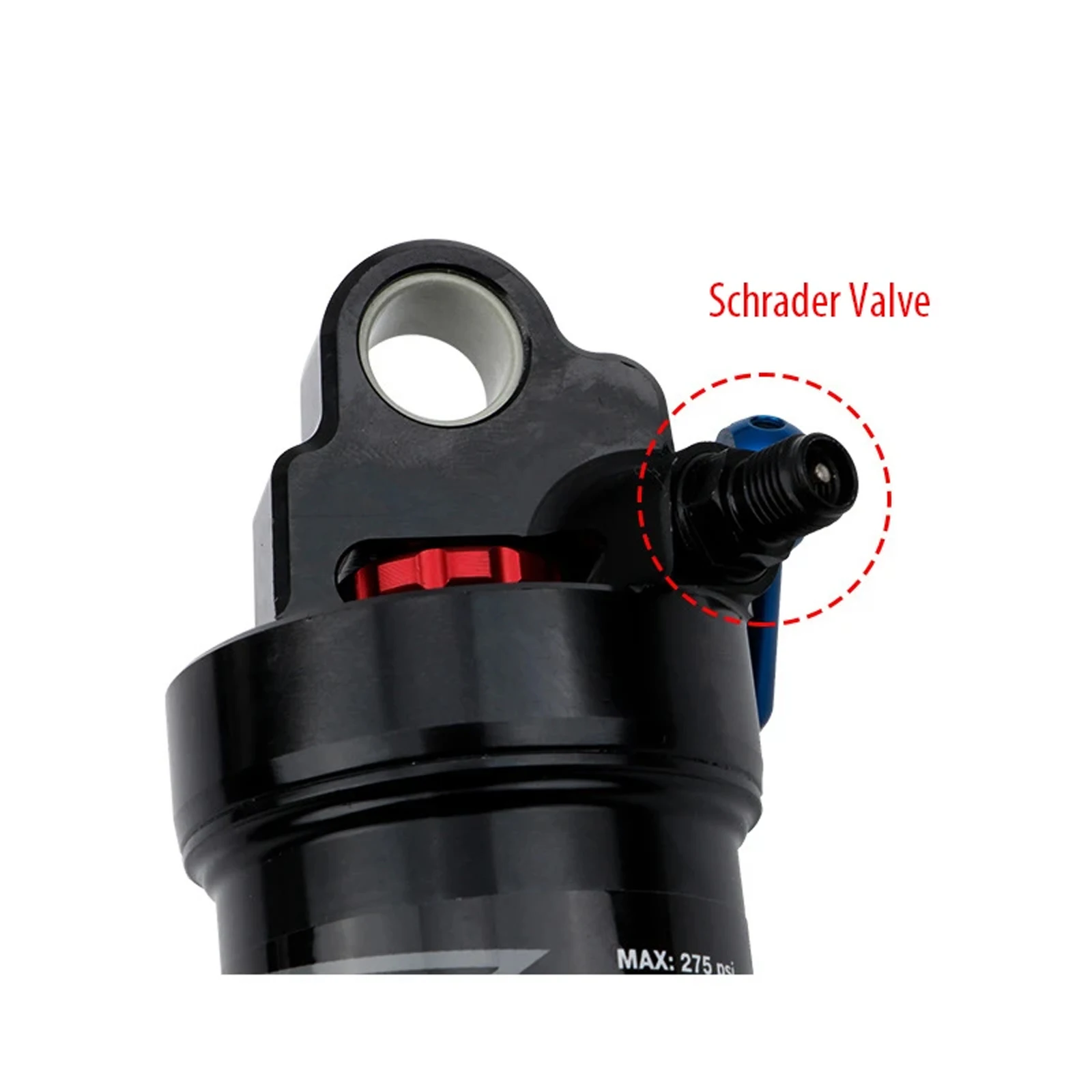 

Air Rear Shock Aluminum Alloy Black DNM AO-38RL Mountain Bike Rebound/Lock Out/Air Pressure With Remote Lockout