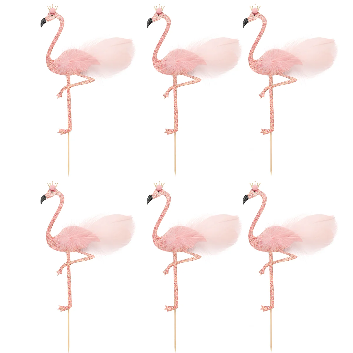

6PCS Toppers Hawaii Style Cake Picks Cake for Wedding Birthday Party Luau Party