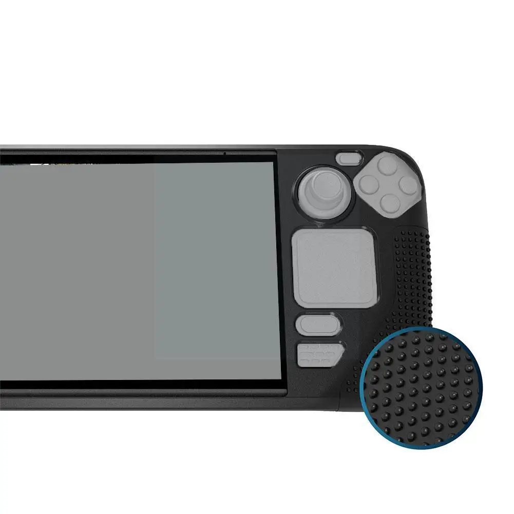 

Newest Replacement Silicone Cover For Steam Deck Game Console All-inclusive Protective Cover With Anti-slip Particles I3i1