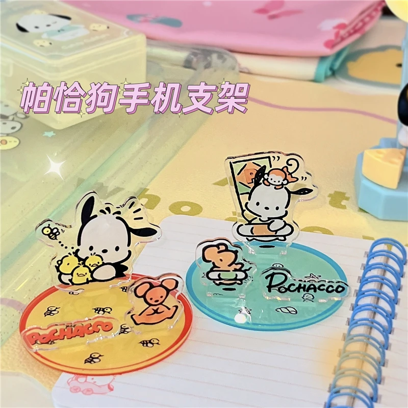 

Kawaii Sanriod аниме хобби понравико мультфильм милый Настольный прозрачный держатель для ручек акриловый держатель для телефона подарки для дев...