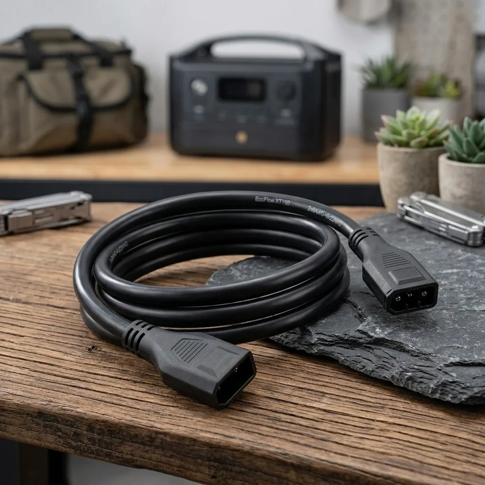 Фото Дополнительный кабель XT150 для EcoFlow Delta=2 Max=Plus=Wave 3, удлинительный кабель длиной 39,37 дюйма для резервного питания электростанции. №2