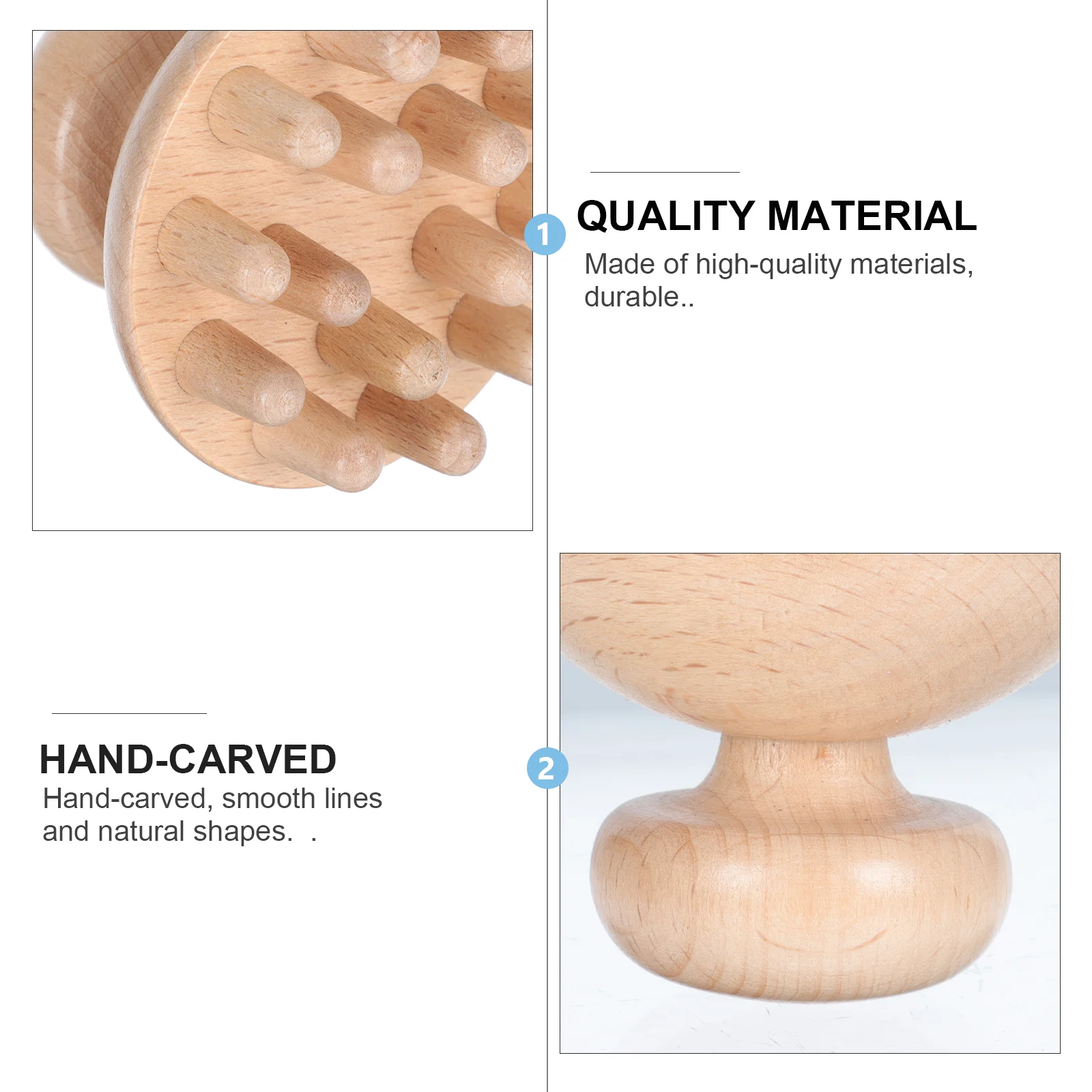 Деревянная массажная расческа щетка для волос головы буковый ручной массажер