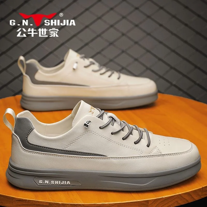 

High quality 2023 New Breathable Men's Casual Leather Shoes Set Foot Fall Fashion Vintage Business