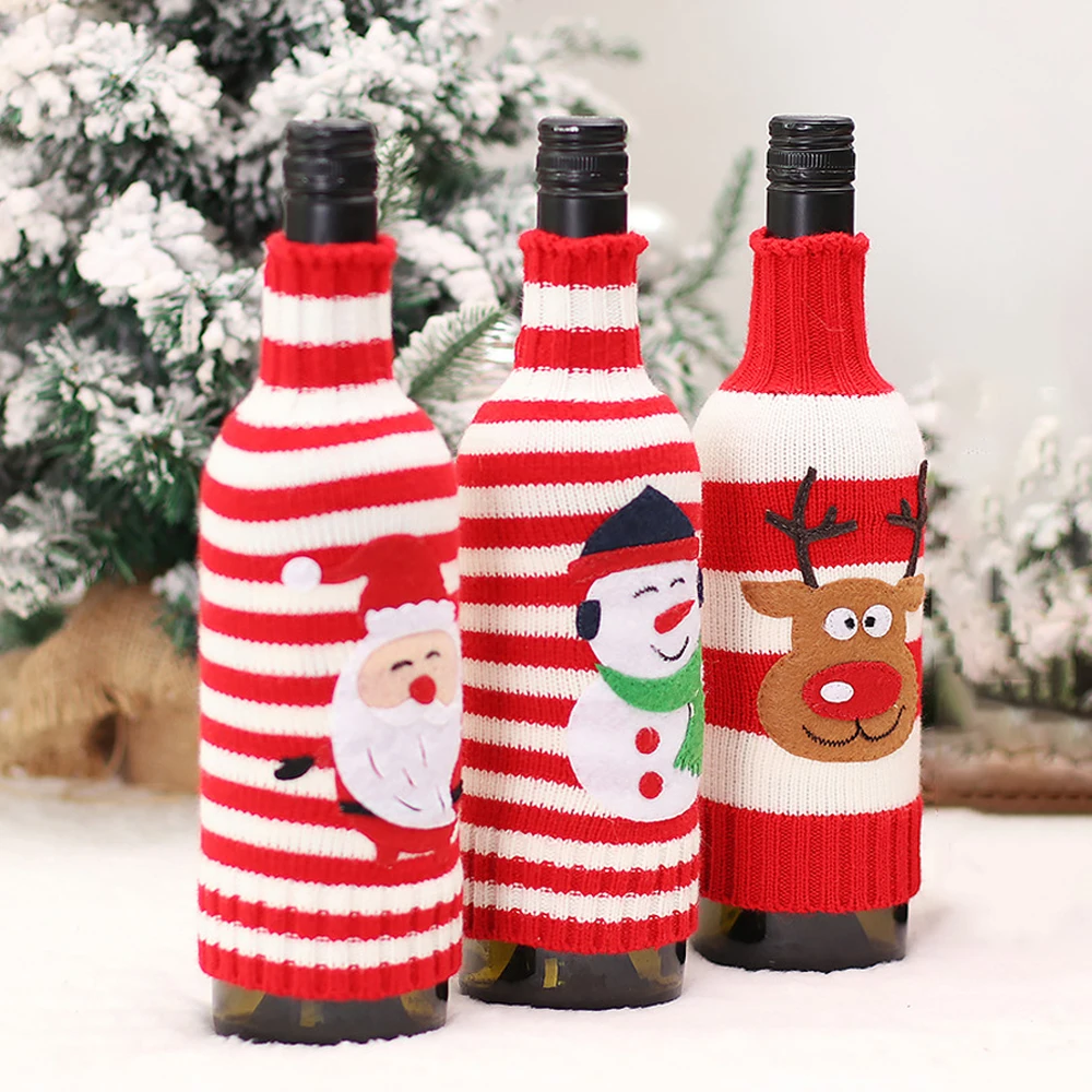 

Рождественская крышка от пыли в винной бутылке для дома 2022, Рождественское украшение, новый год 2023, рождественские подарки