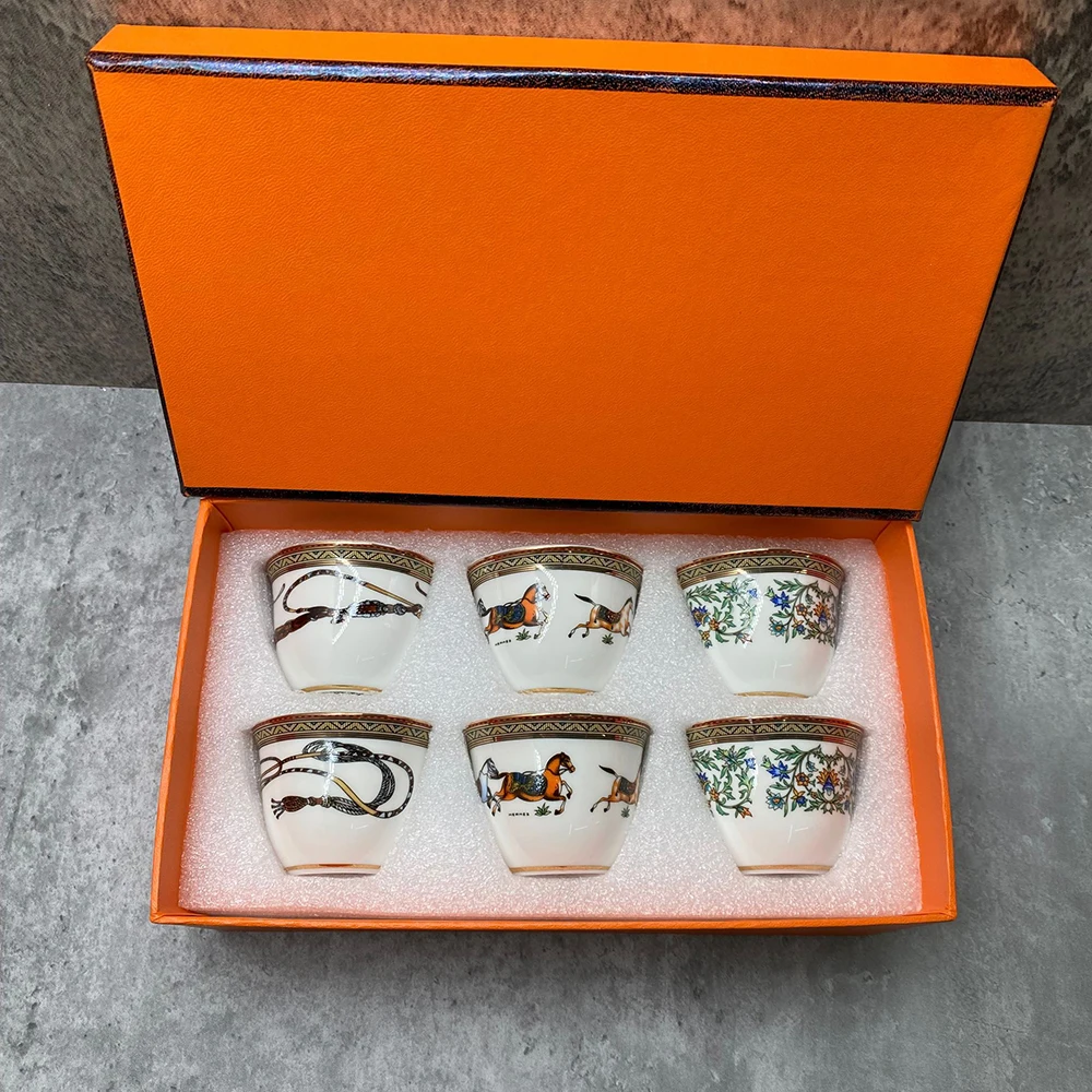 

Top Grade Ceramic Espresso Coffee Cup Tea Milk Drinking Cups with Handle Mug for Office Novelty Gift With Original Box