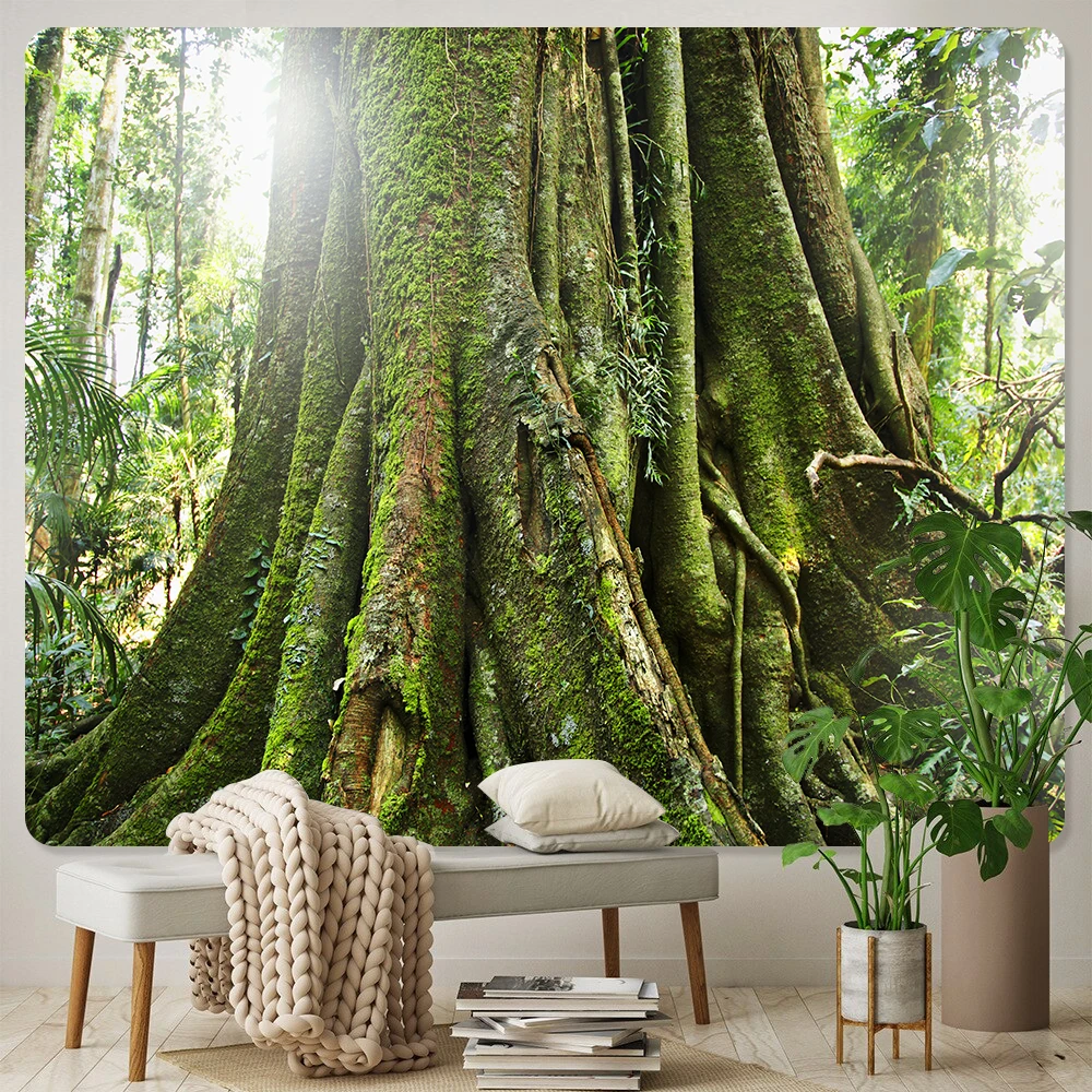 

Красивый маскарадный гобелен с изображением леса, психоделической сцены, домашний декор, гобелен в стиле хиппи, бохо, мандала, комнатный Нас...