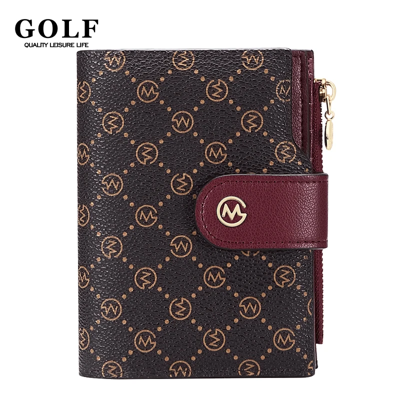 Кожаные кошельки для женщин GOLF маленький дамский кошелек держатель монет