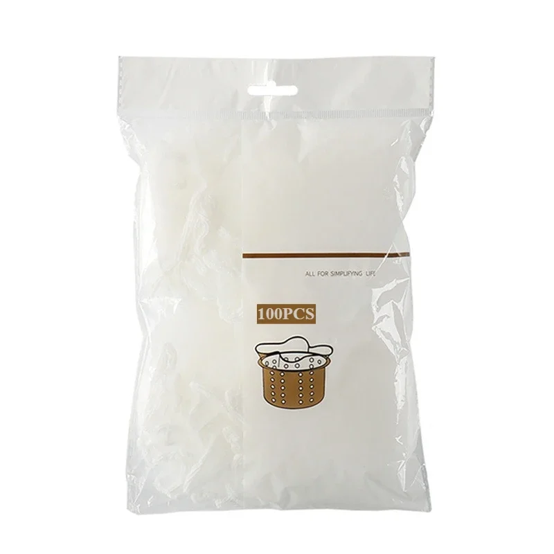100/200 шт. одноразовый фильтр для раковины, сетчатый мешок, кухонный блок, дренажная труба, сливное отверстие, мешок для мусора, кухонные чистящие средства