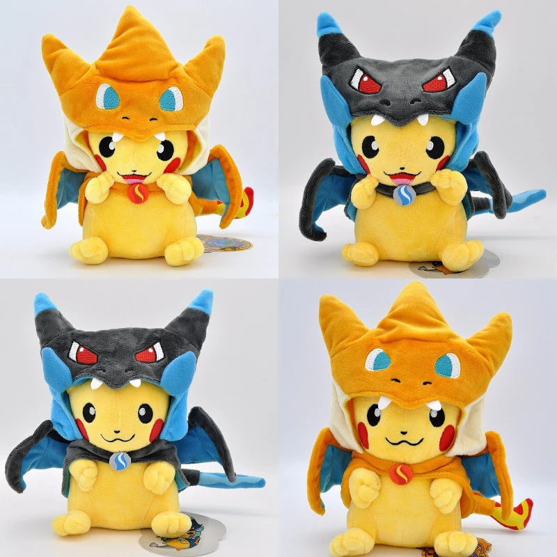

23CM Mega Charizard X&Y Cosplay Pikachu Peluche Stuffed Animals Dolls Plush Toys Kids Christmas Gifts