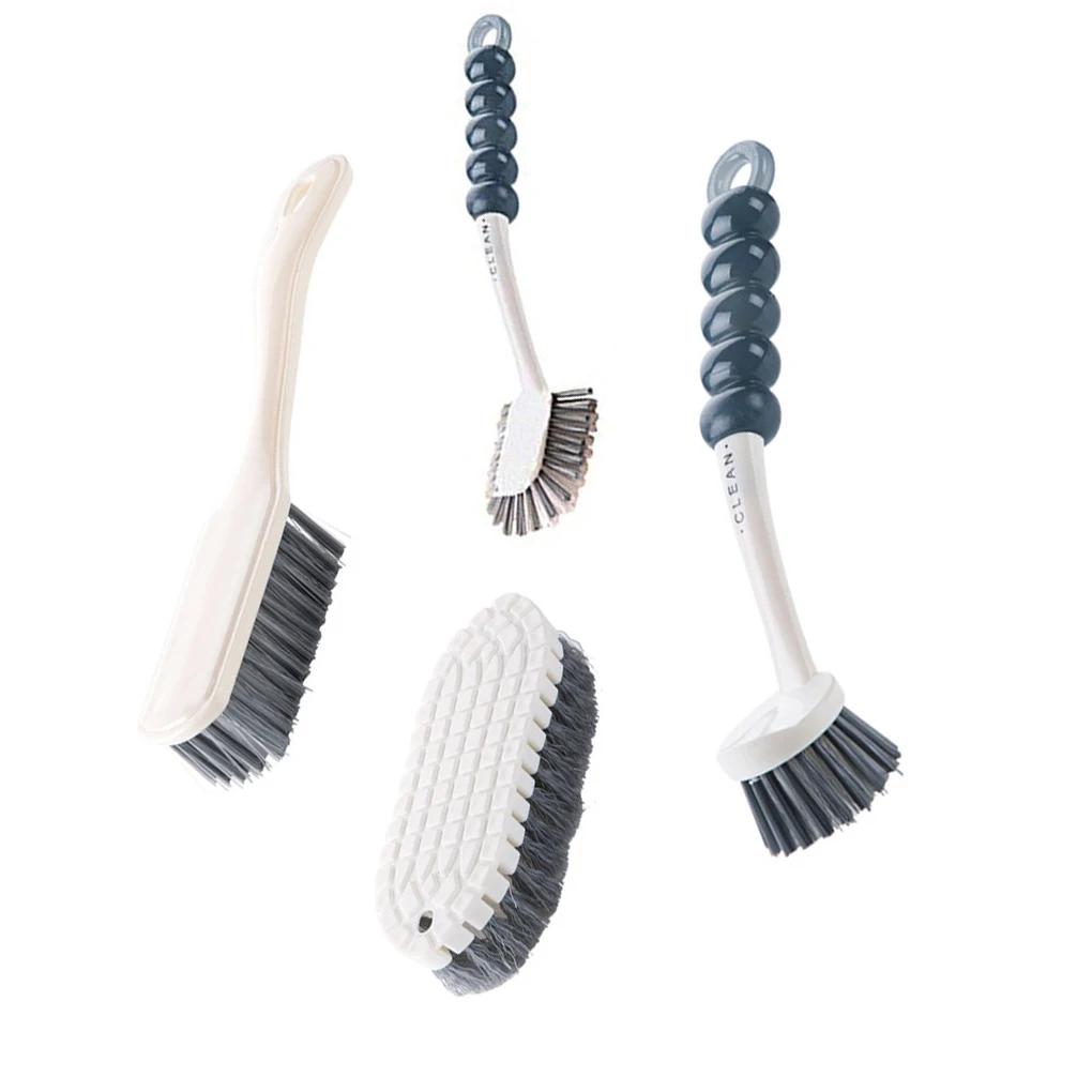

4 Pieces Sink Basin Countertop Cleaning Brush Multi-purpose Washing Brushes Floor Scrubber Tool for Home Bathroom